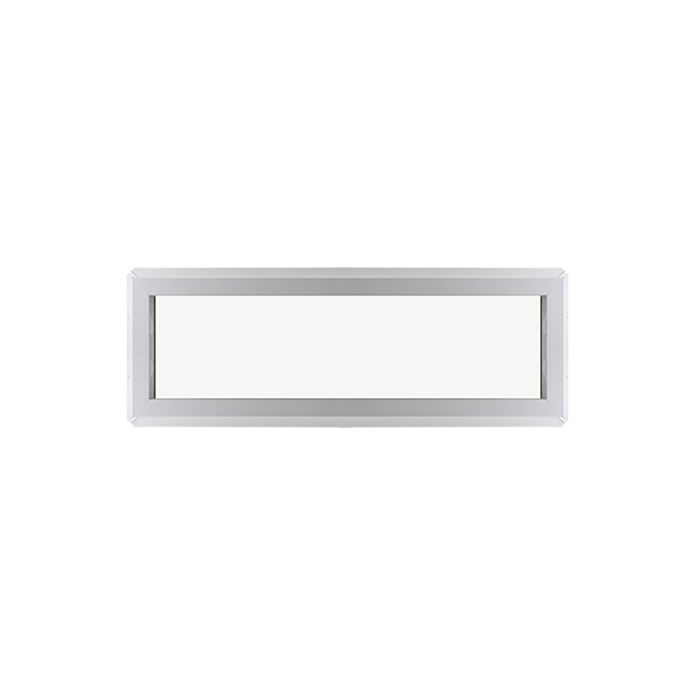 Fixed 12" x 30" Transom Double Pane Tempered Low-E Clear PVC Window Back
