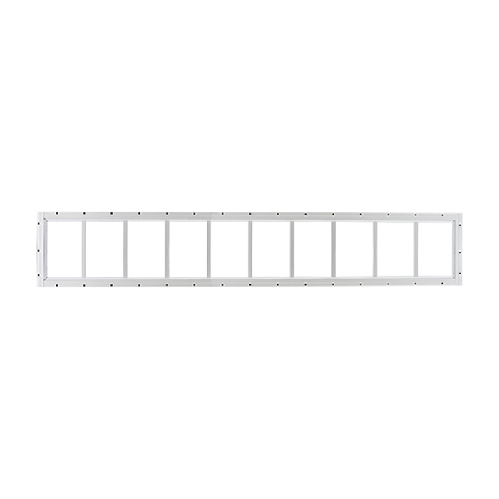 Fixed 12" x 60" White Flush Transom Window with Tempered Glass