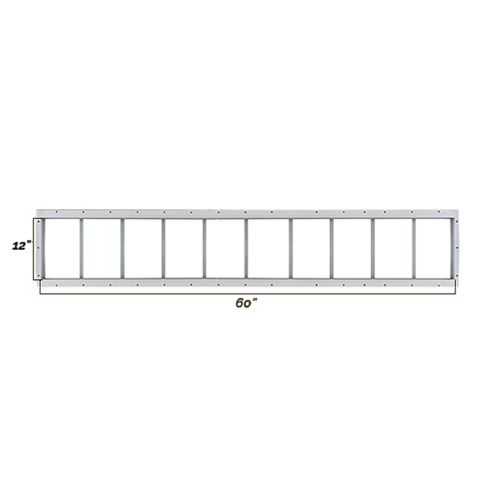 Fixed 12" x 60" White Flush Transom Window with Tempered Glass Dimensions