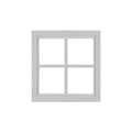 Fixed 16" x 16" Square Window with Tempered Glass White Flush