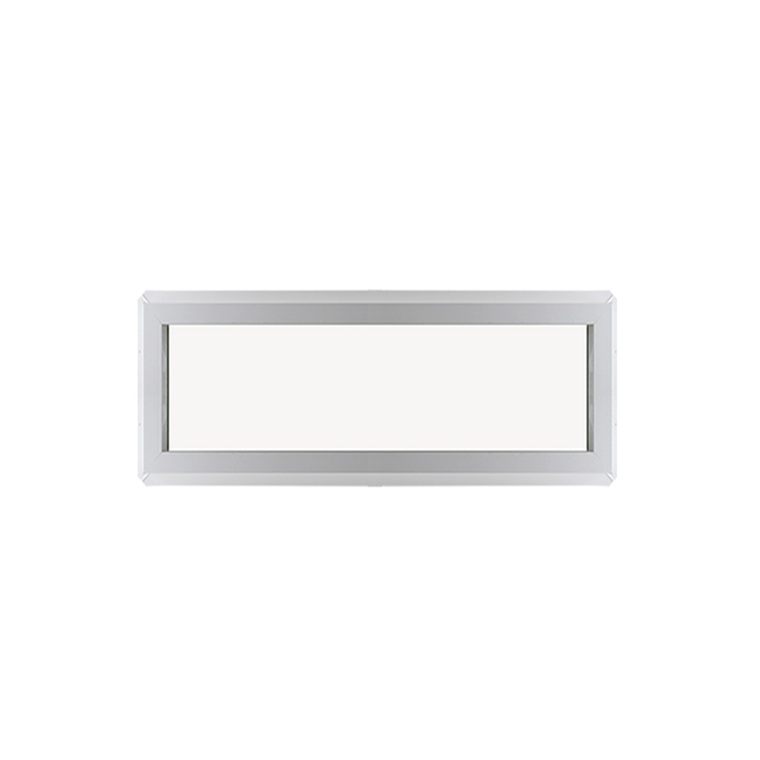Fixed 16" x 30" Transom Double Pane Tempered Low-E Clear PVC Window Back