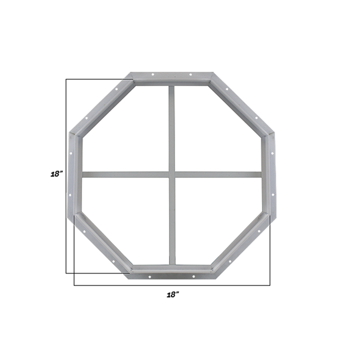 Fixed 18" Octagon Window with Tempered Glass Dimensions