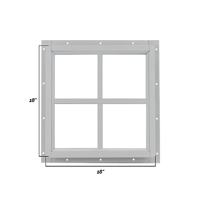 Fixed 18" x 18" Square Window with Tempered Glass Dimensions