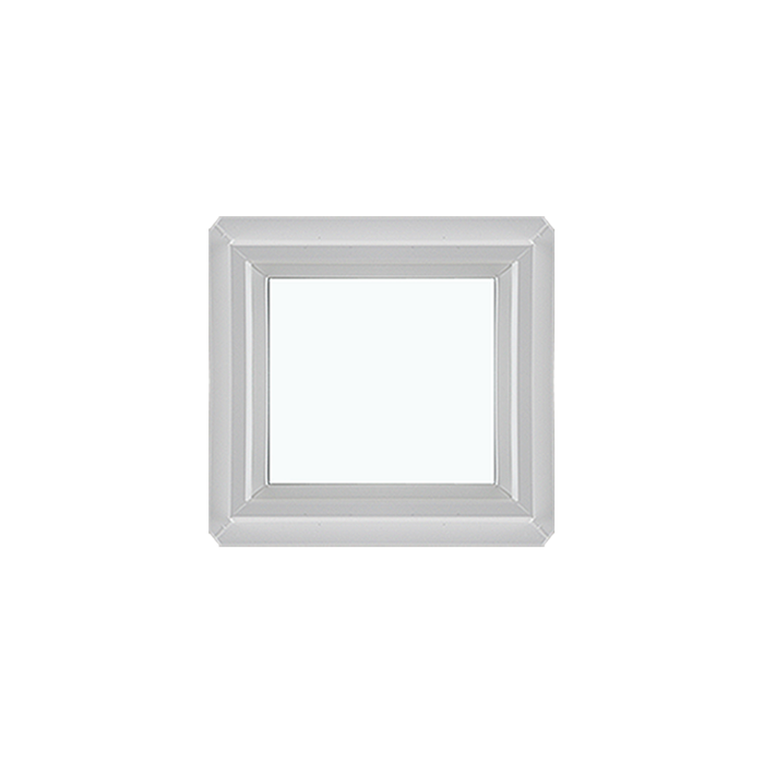Fixed 20" x 20" Double Pane Tempered Clear Glass Low-E PVC Window Front