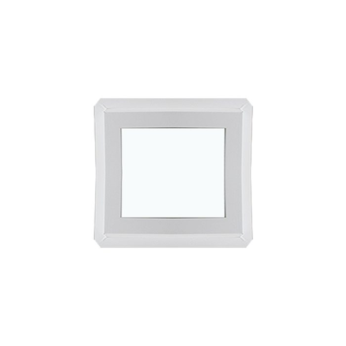 Fixed 20" x 20" Double Pane Tempered Clear Glass Low-E PVC Window Back