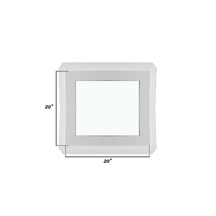 Fixed 20" x 20" Double Pane Tempered Clear Glass Low-E PVC Window Dimensions