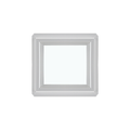 Fixed 24" x 24" Double Pane Tempered Clear Glass Low-E PVC Window Front