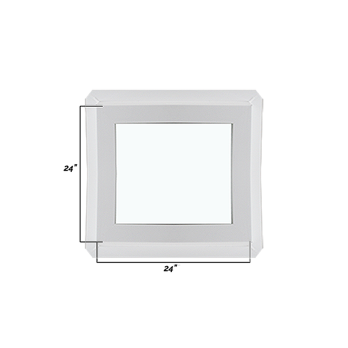 Fixed 24" x 24" Double Pane Tempered Clear Glass Low-E PVC Window Dimensions