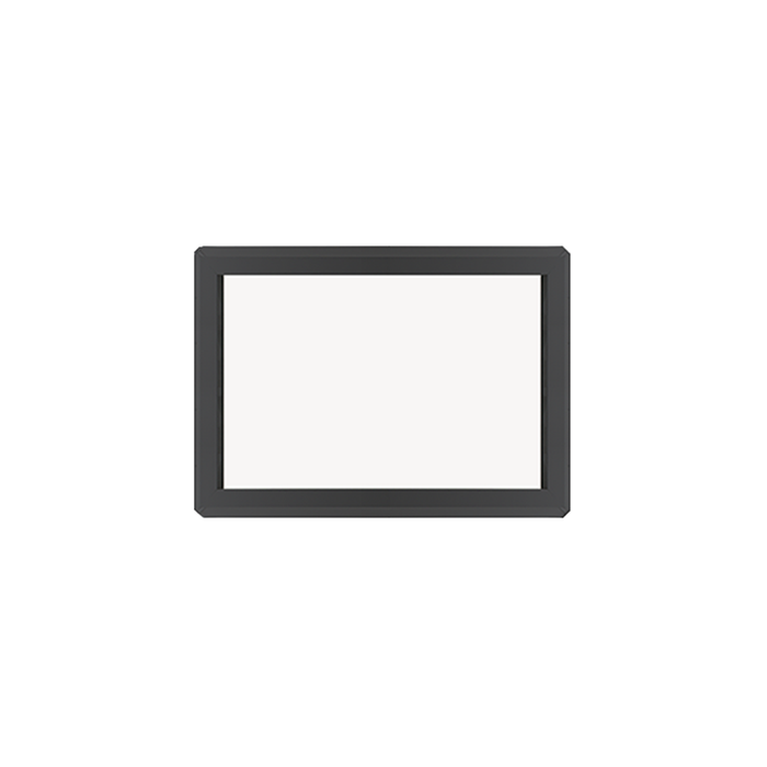 Fixed 24" x 36" Transom Double Pane Tempered Low-E Clear PVC Window Black Back