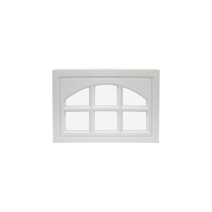 Fixed Garage Door Window - Carriage Design with Plexiglass
