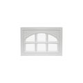 Fixed Garage Door Window - Carriage Design with Plexiglass