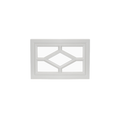 Fixed Garage Door Window - Diamond, 5 Lite with Plexiglass Front