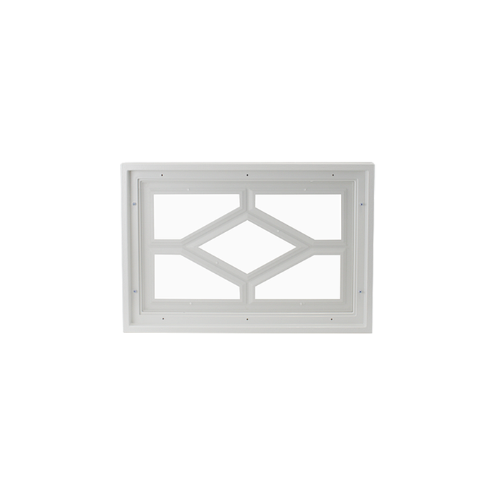Fixed Garage Door Window - Diamond, 5 Lite with Plexiglass Back