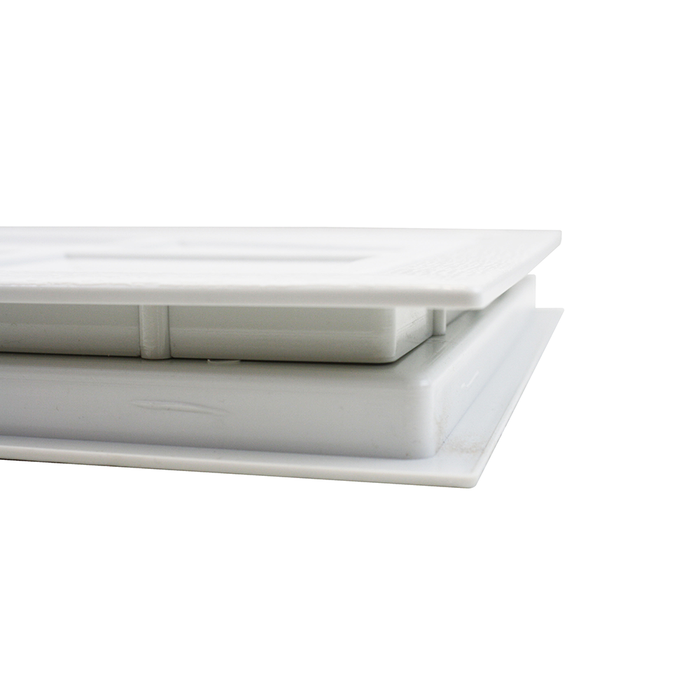 Fixed Garage Door Window - Square Cross, 4 Lite with Plexiglass Side