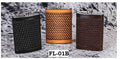 Flask Basketweave Leather