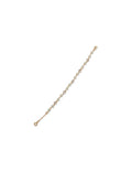Anne Klein Gold Tone Flex Gold-Tone Pearl and Crystal Bracelet