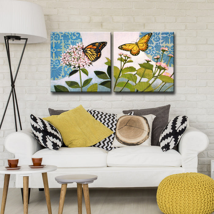 'Flitter No. 1/2' 2 Piece Wrapped Canvas Wall Art Set