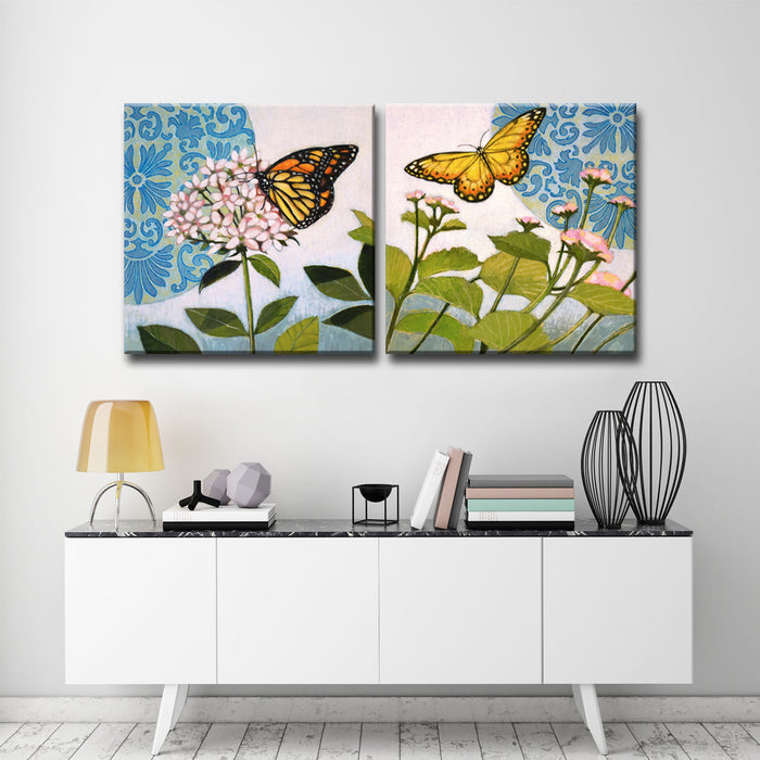 'Flitter No. 1/2' 2 Piece Wrapped Canvas Wall Art Set