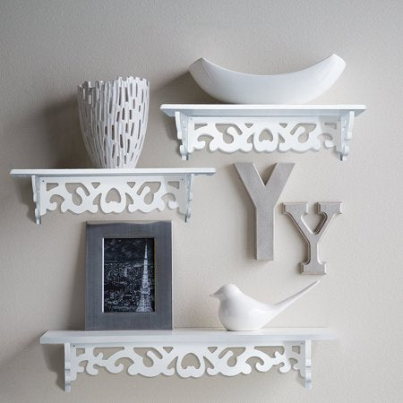 Floating White Wall Mounted Shelves - EK CHIC HOME