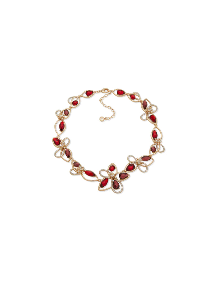 Anne Klein Floral Station Drama Necklace