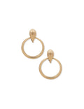 Anne Klein Gold Tone Fluted Hoop Clip Earrings