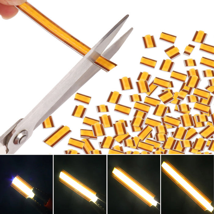 Free Cutting LED COB Tape Light | Dot-Free Flexible Strip, 8mm, 24V
