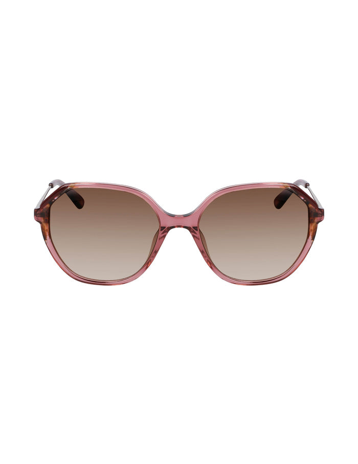 Anne Klein Merlot Geometric Sunglasses