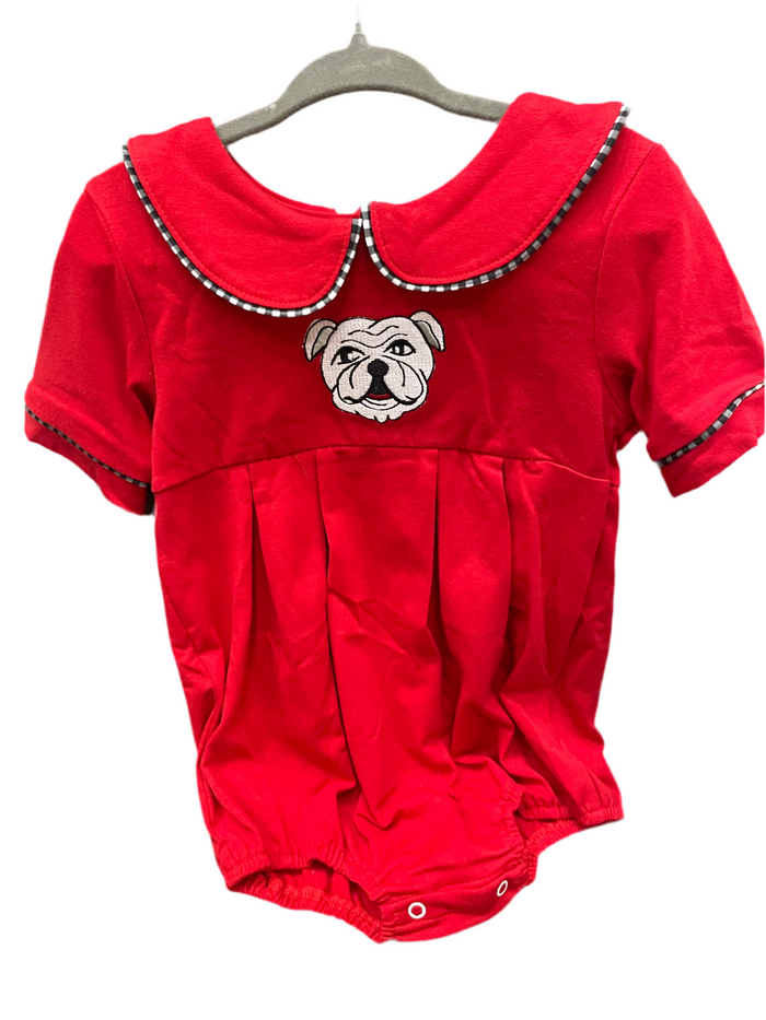 Georgia Bulldog Short-Sleeve Embroidered Bubble