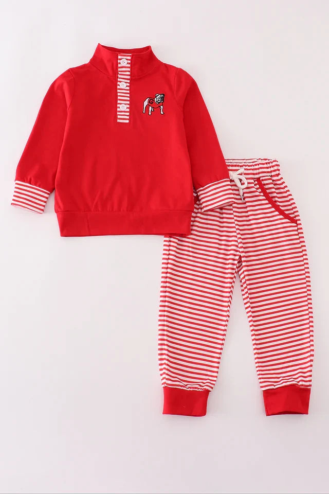 Georgia Bulldog Stripe Jogger Set