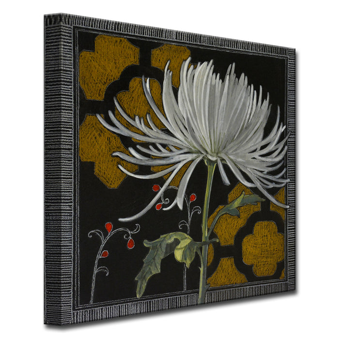 'Gilt Slate Flora No. 3' Wrapped Canvas Wall Art