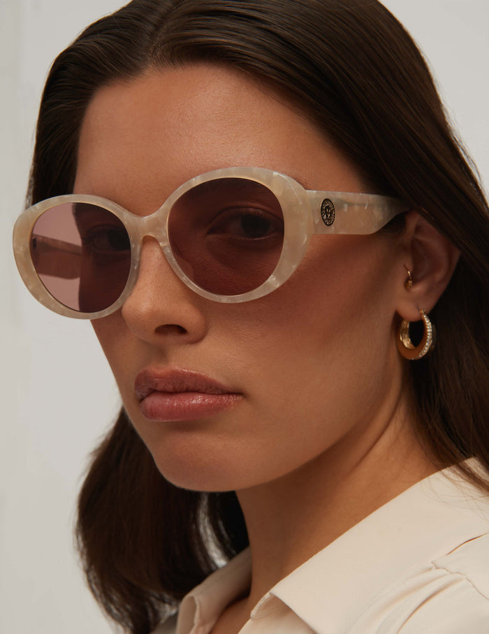 Anne Klein Glamorous Oval Sunglasses