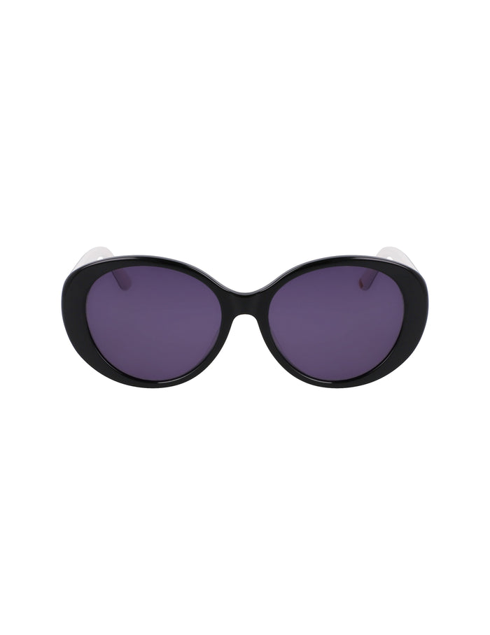 Anne Klein Black Glamorous Oval Sunglasses