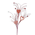 Glitter Heart Twig Spray