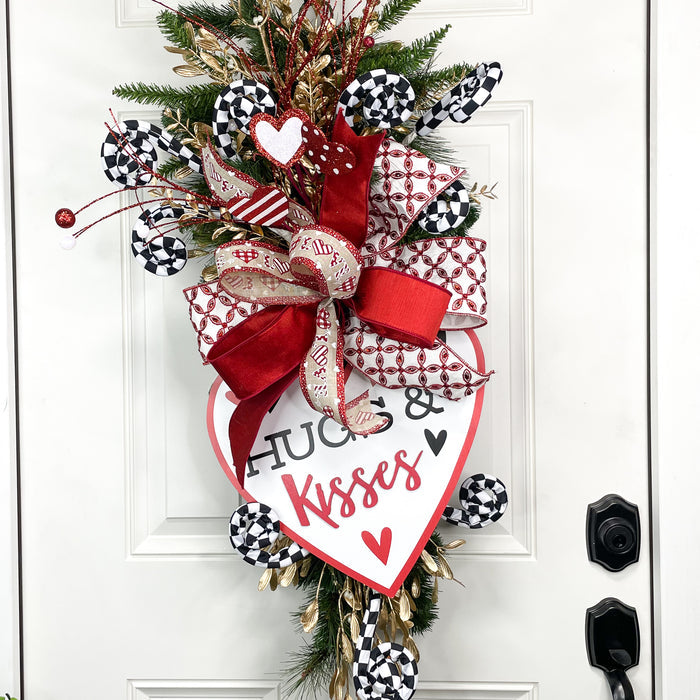 Glitter Heart Twig Spray