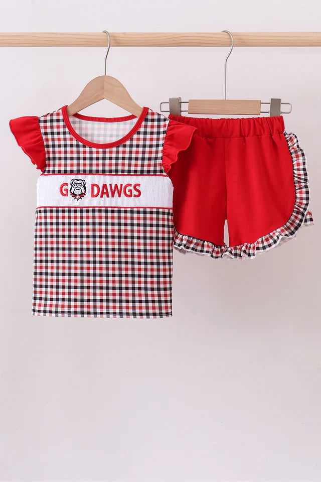 Go Dawgs Ruffle Short Set