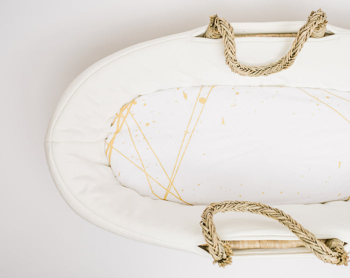 Nodnal Co Gold Bassinet Fitted Sheet Set - Premium Baby Bedding & Essentials