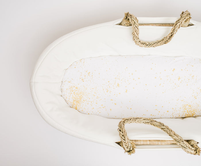 Nodnal Co Gold Bassinet Fitted Sheet Set - Premium Baby Bedding & Essentials
