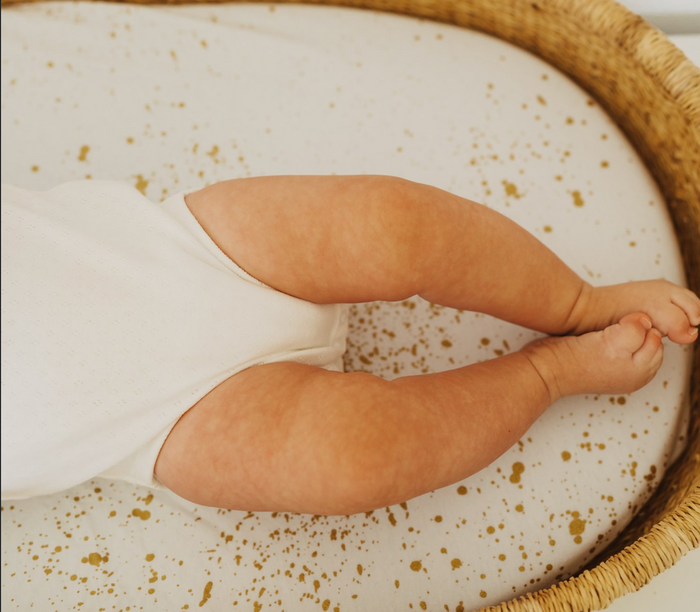 Nodnal Co Gold Bassinet Fitted Sheet Set - Premium Baby Bedding & Essentials