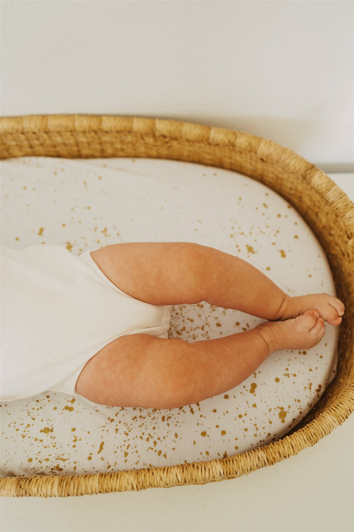 Nodnal Co Gold Speckled Changing Pad Cover - Premium Baby Bedding & Essentials