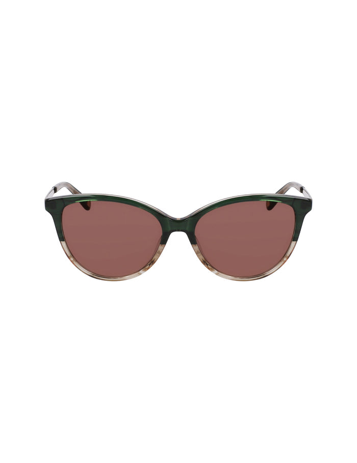 Anne Klein Olive Gradient Gradient Uplifting Rectangle Sunglasses