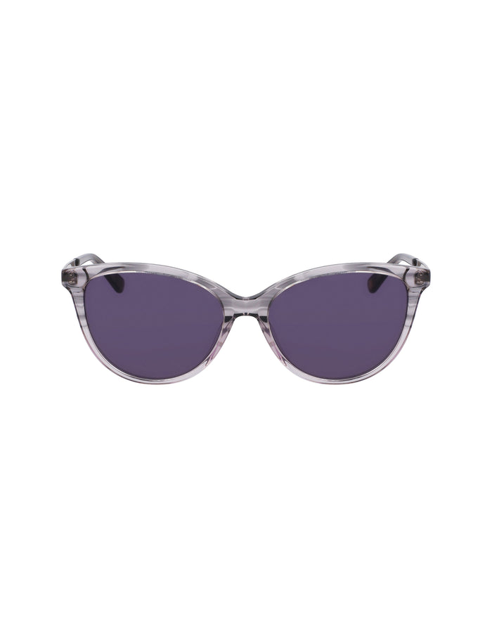 Anne Klein Grey Gradient Gradient Uplifting Rectangle Sunglasses