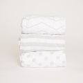 Nodnal Co Gray Patterned Bassinet Fitted Sheet Set - Premium Baby Bedding & Essentials