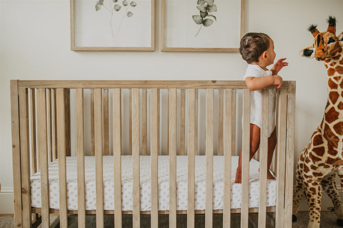 Nodnal Co Gray Patterned Fitted Crib Sheet Set - Premium Baby Bedding & Essentials