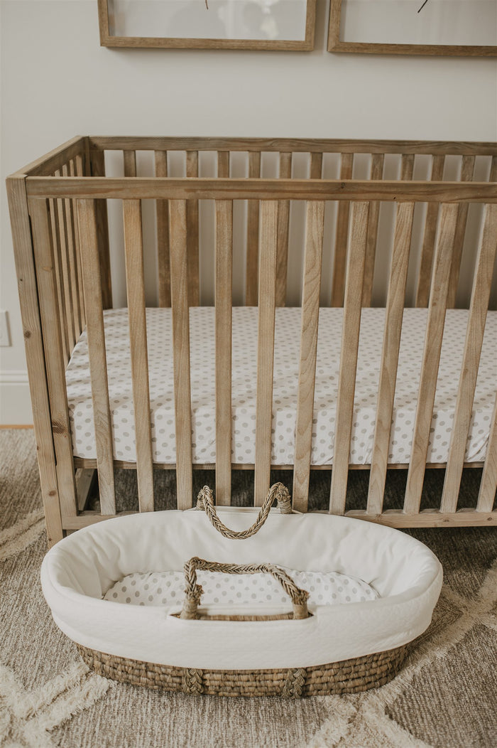 Nodnal Co Gray Polka Dot Bassinet Sheet - Premium Baby Bedding & Essentials
