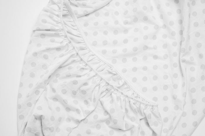 Nodnal Co Gray Polka Dot Toddler Bed Sheet - Premium Baby Bedding & Essentials