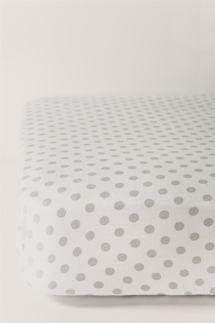 Nodnal Co Gray Polka Dot Toddler Bed Sheet - Premium Baby Bedding & Essentials