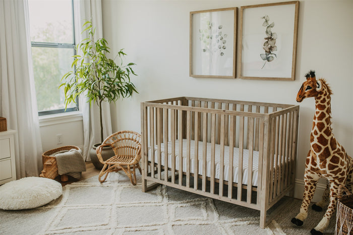 Nodnal Co Gray Stripe Fitted Crib Sheet - Premium Baby Bedding & Essentials
