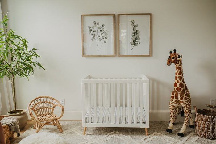 Nodnal Co Gray Stripe Mini Crib Fitted Sheet - Premium Baby Bedding & Essentials