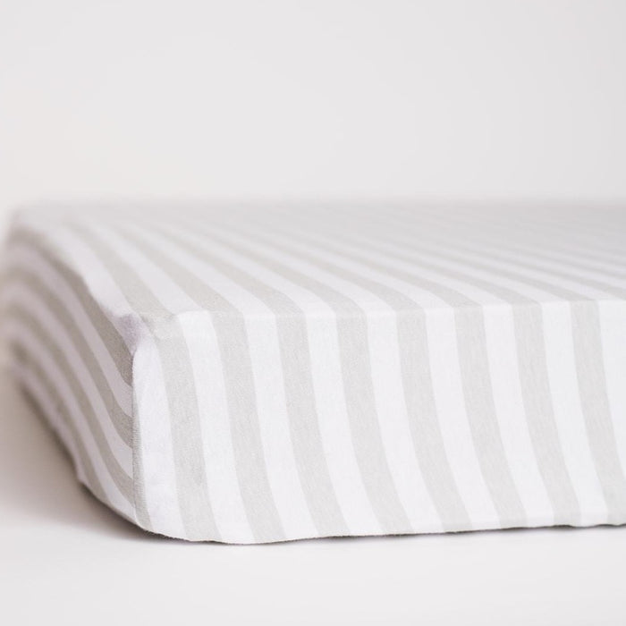 Nodnal Co Gray Stripe Toddler Bed Sheet - Premium Baby Bedding & Essentials