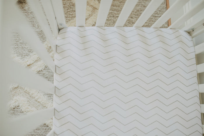 Nodnal Co Gray Zigzag Toddler Bed Sheet - Premium Baby Bedding & Essentials